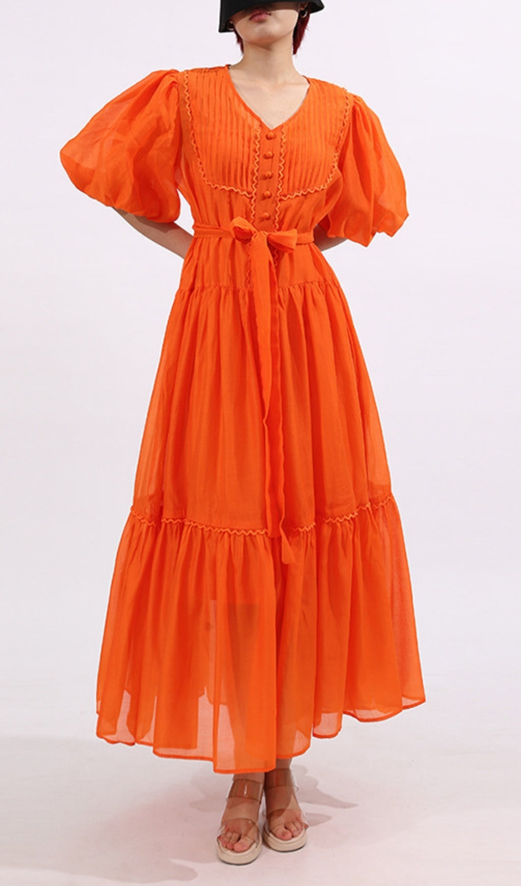 Fausto Puff Sleeve Maxi Dress
