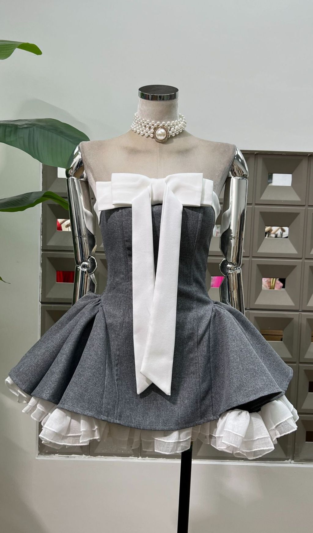 Hyde Strapless Bow Mini Dress