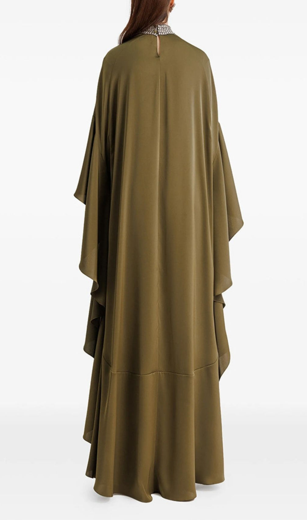 Kylie Green Crystal Embellished Maxi Dress