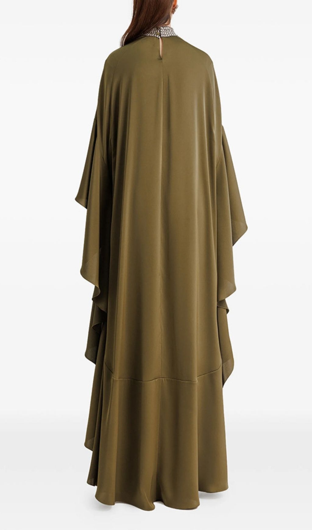 Kylie Green Crystal Embellished Maxi Dress