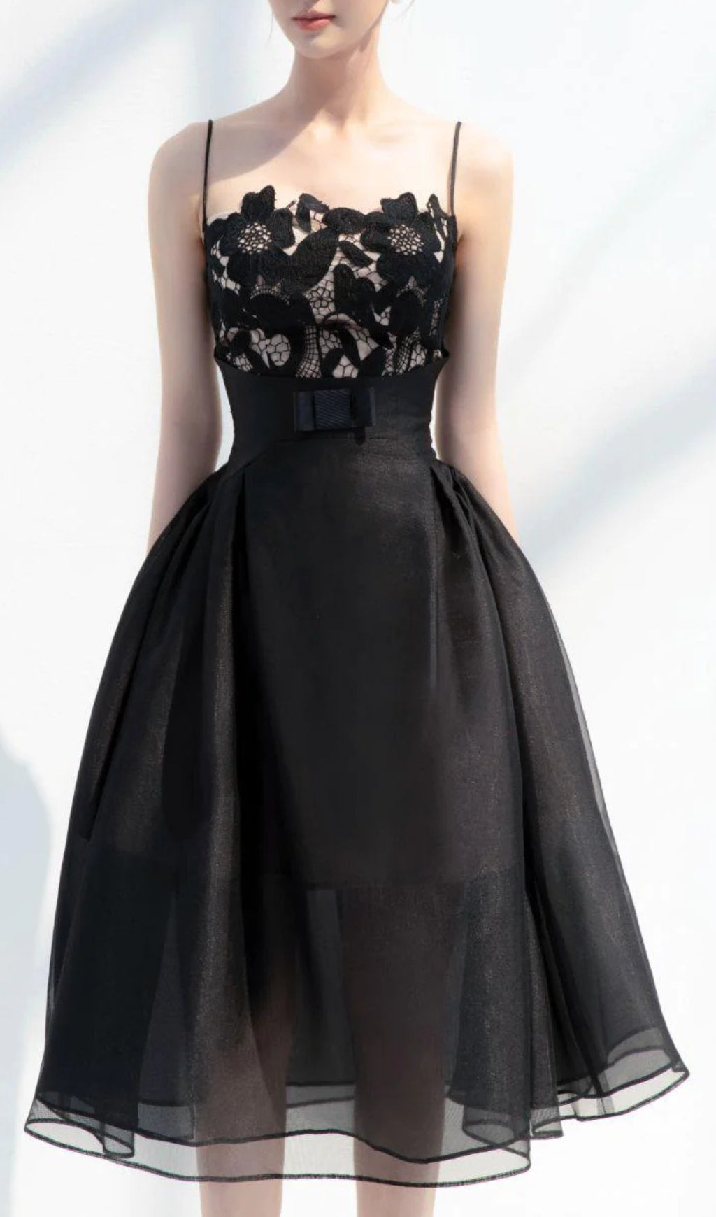 Asuka Tule Lace Midi Dress