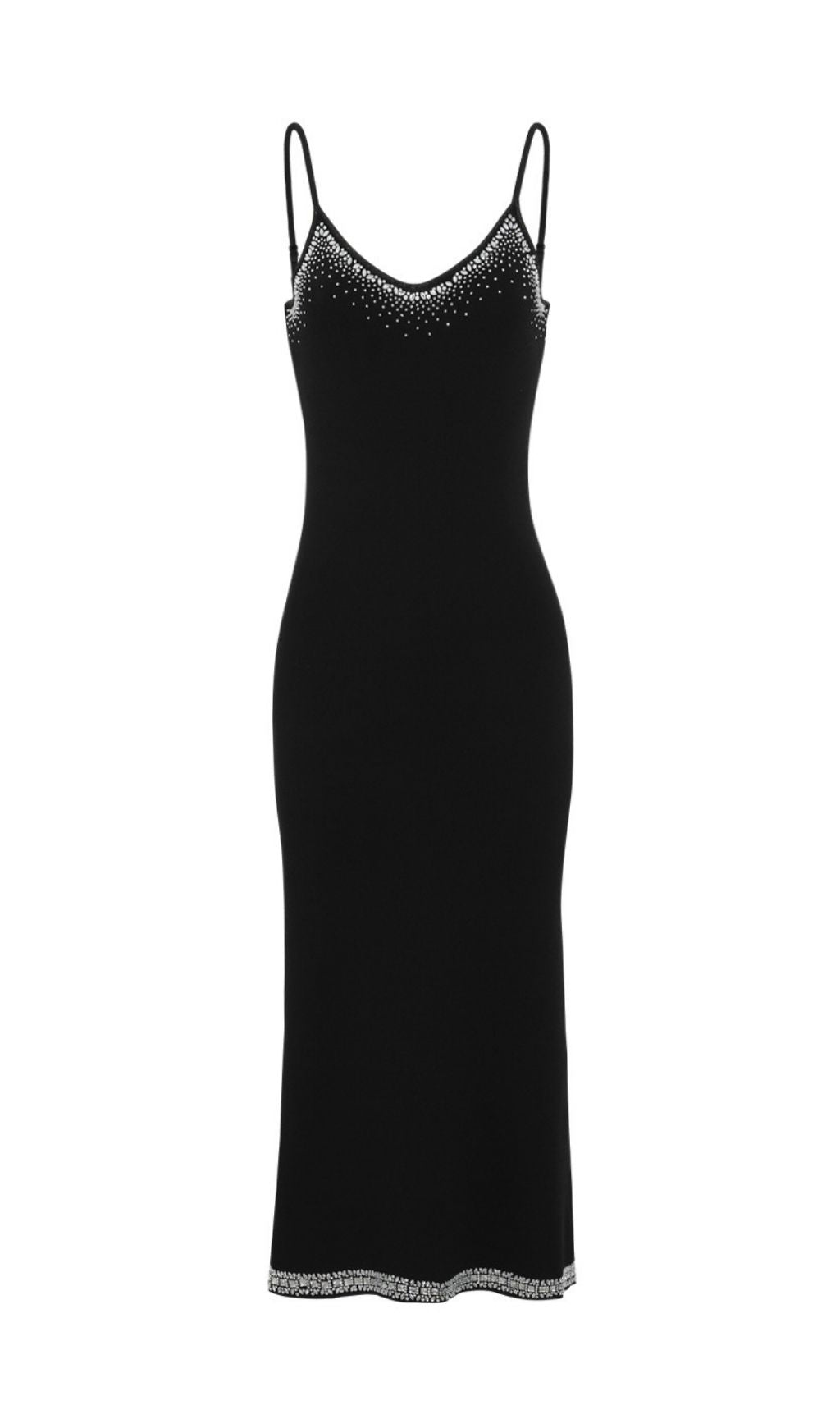 Kinsey Black Diamante Knit Cardigan & Midi Dress Set