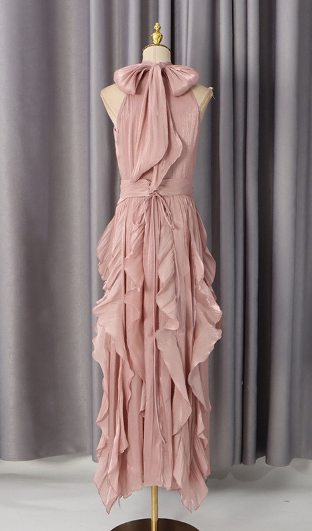 Kourtney Flower Ruffle Maxi Dress