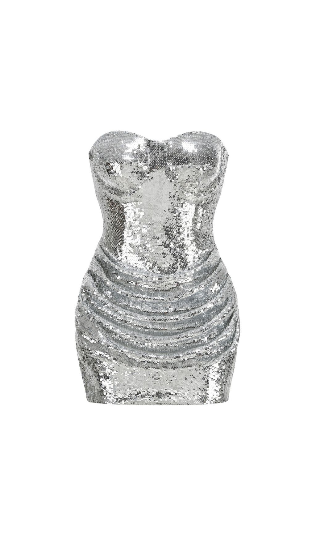 Keyanna Dazzling Silver Sequin Strapless Mini Dress - Your Ultimate Party Glam