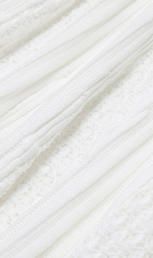 Kinsey White Knit Cardigan & Dress Set