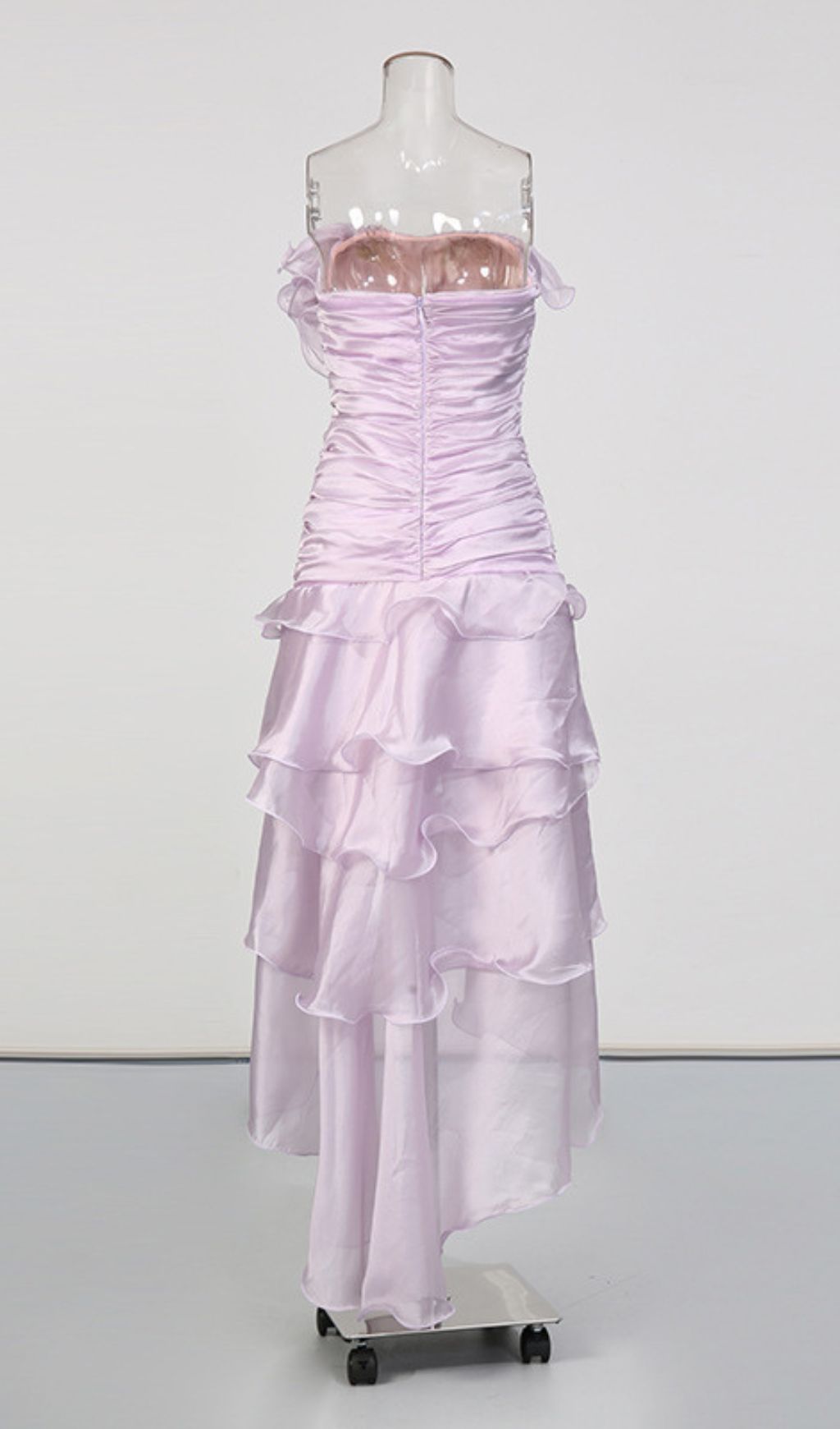 Kadience Purple Ruffle Strapless Maxi Gown - Elegant Formal Event Dress