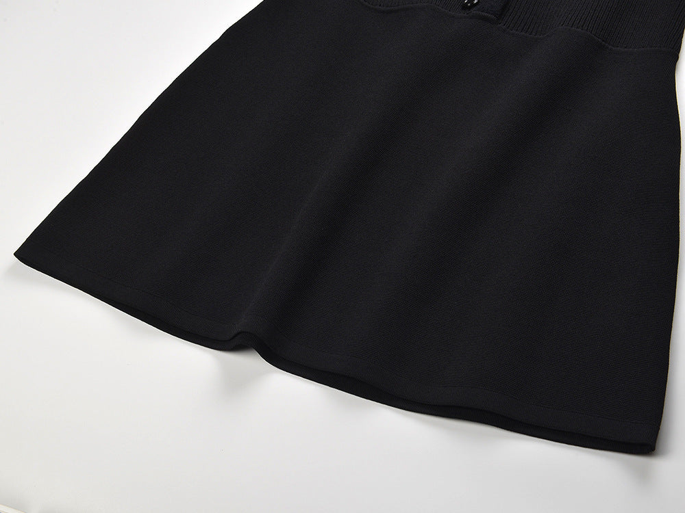 Effortless Chic: Women's Rib Knit Button-Front Mini Dress