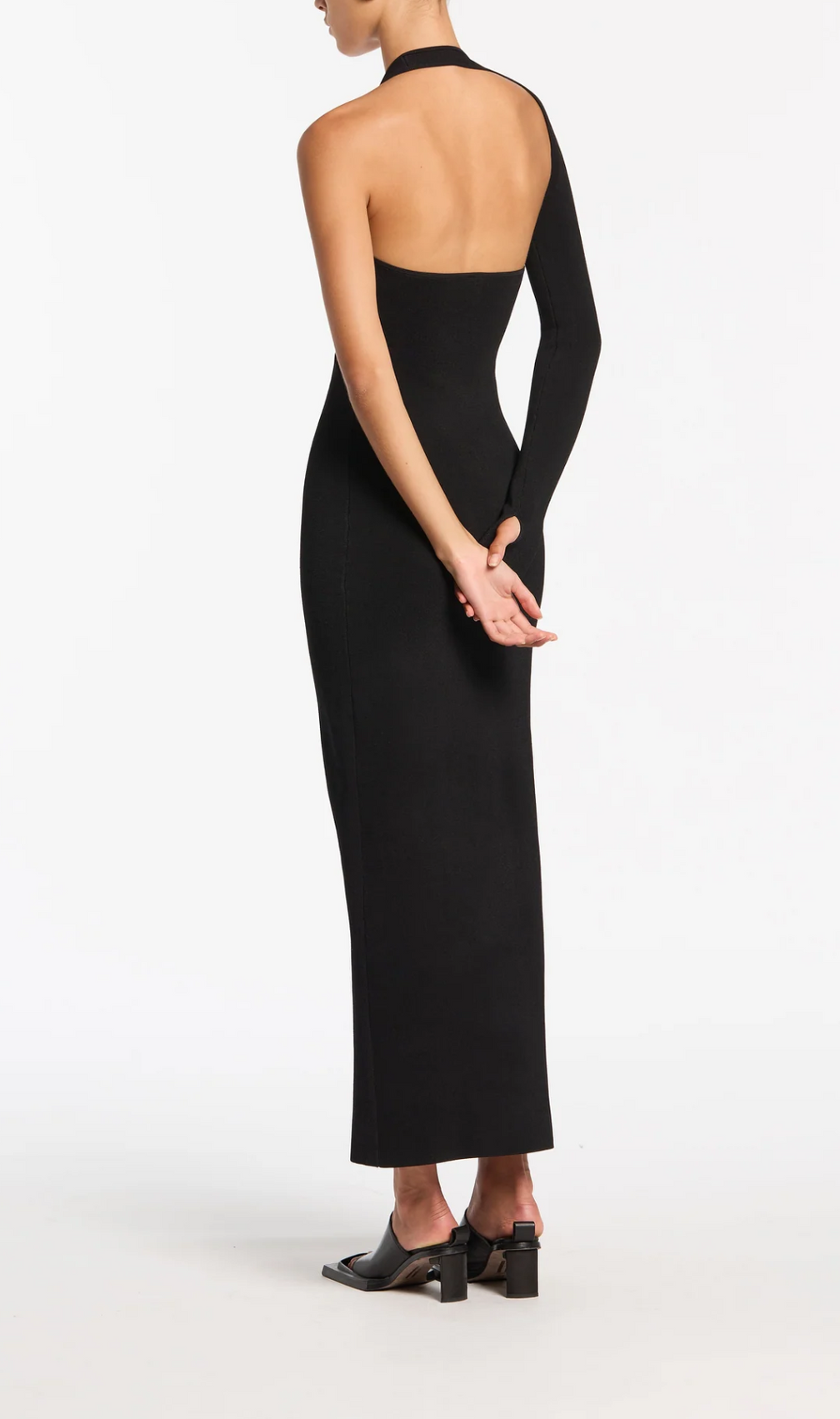 Aiyana Black One Shoulder Maxi Dress