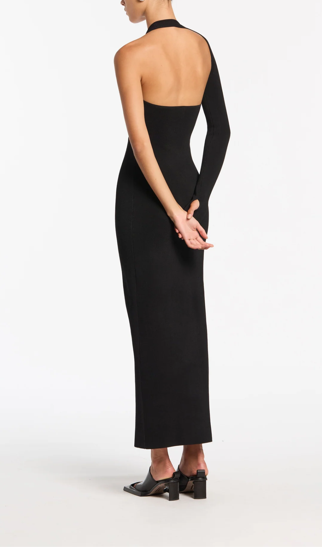Aiyana Black One Shoulder Maxi Dress