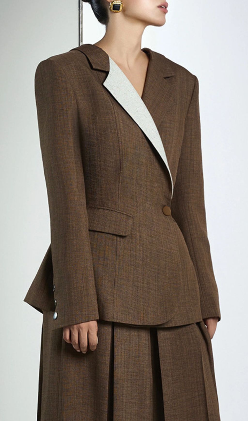 Giustina Contrast Stitching Blazer