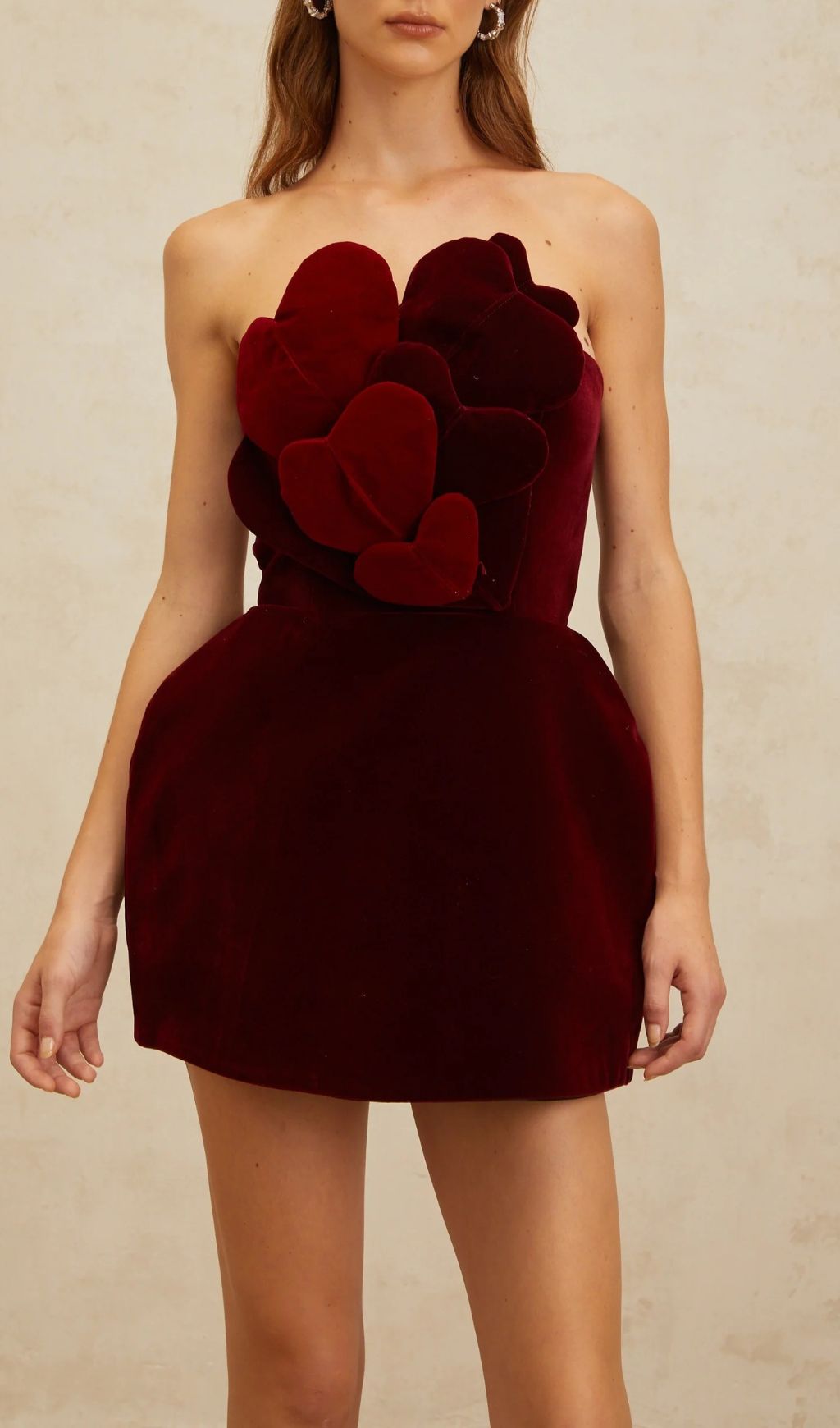 Ivanna Red Heart Mini Dress