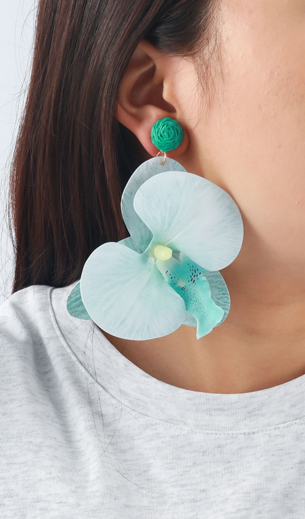 Olatunde Blue Flower Earrings