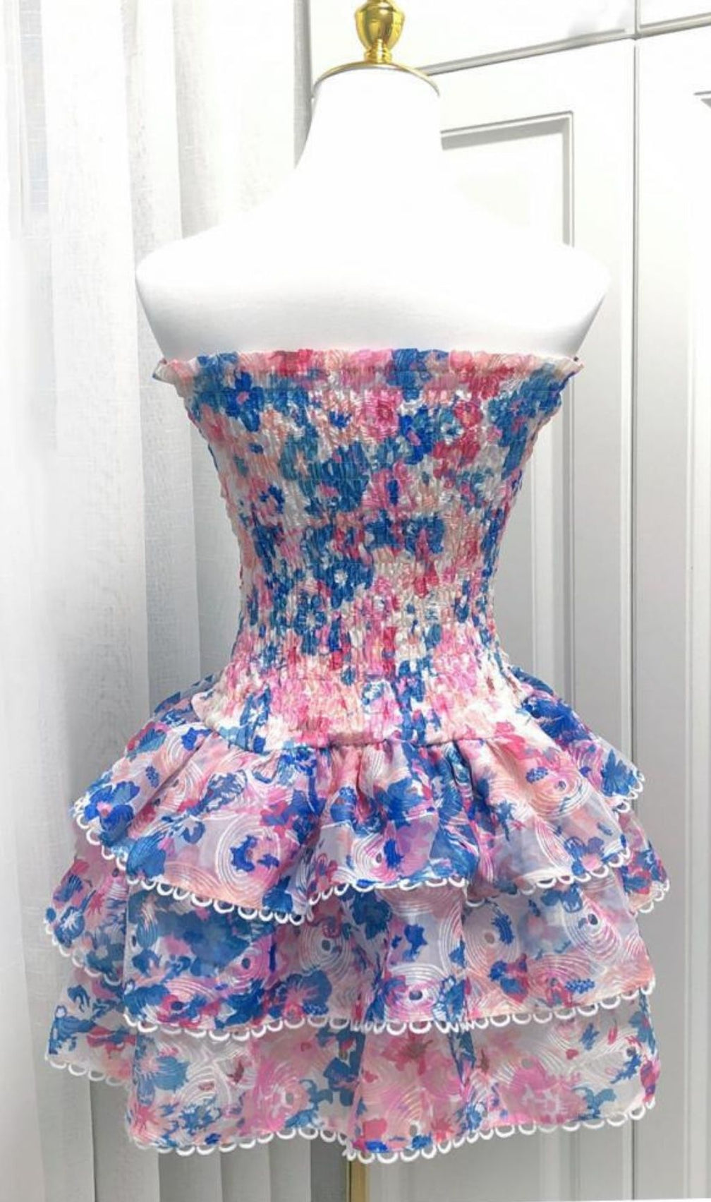 Kamilla Vibrant Floral Halter Tiered Mini Dress - Boho Chic Summer Essential