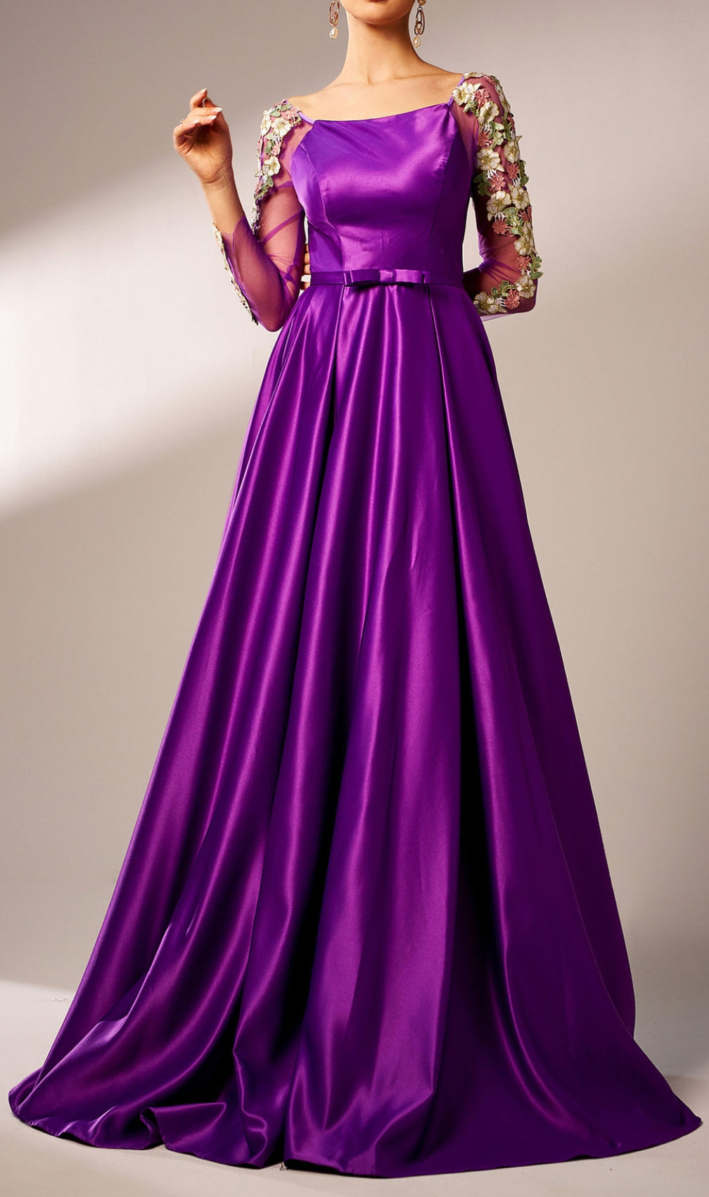Cayenne Purple Flower Maxi Dress