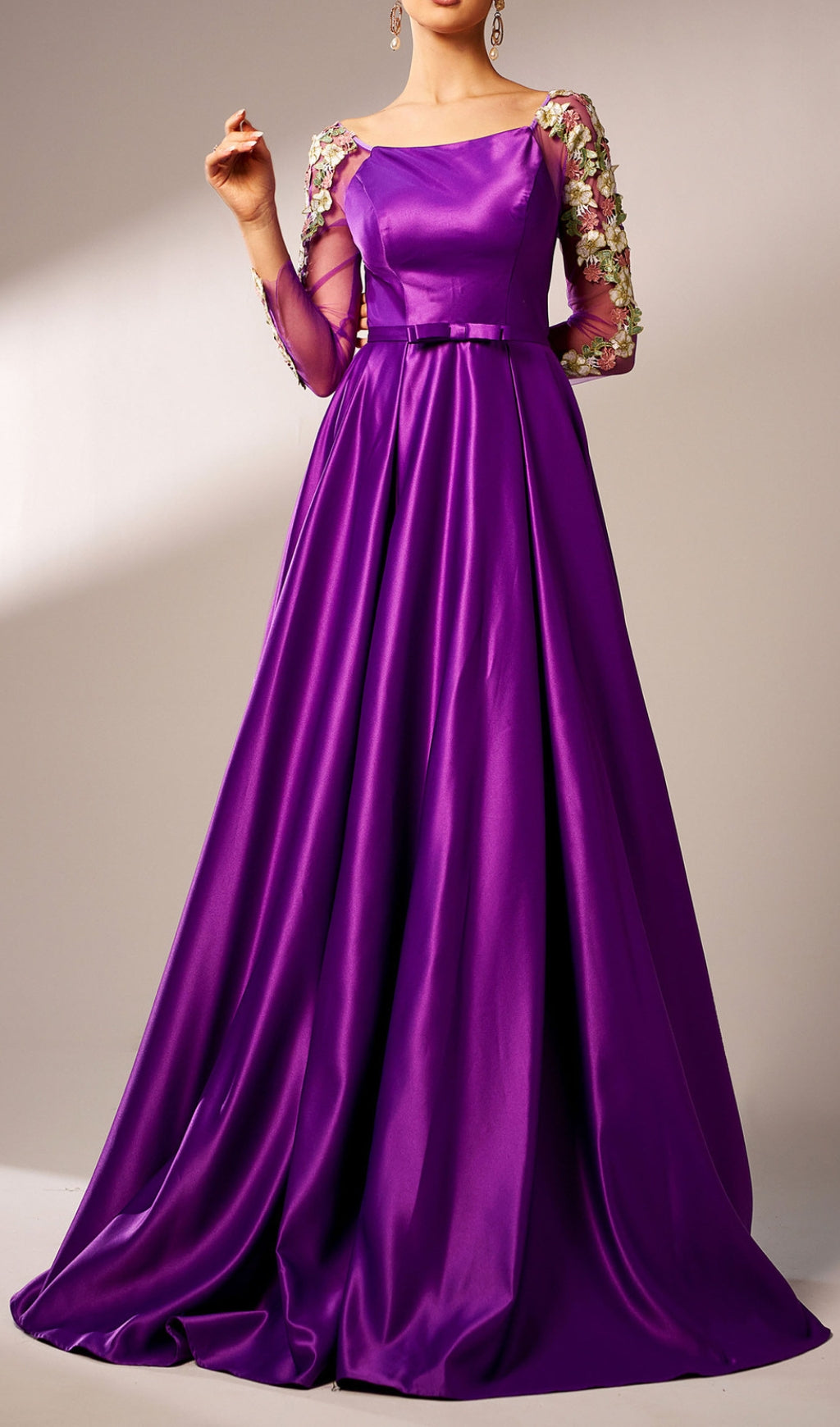 Cayenne Purple Flower Maxi Dress