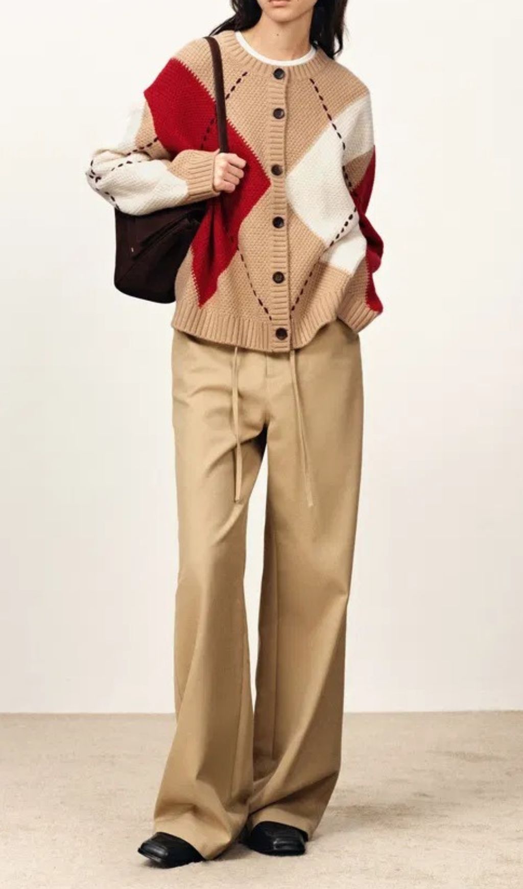 Juno Chic Color-Block Knit Cardigan for Women – Cozy Statement Sweater