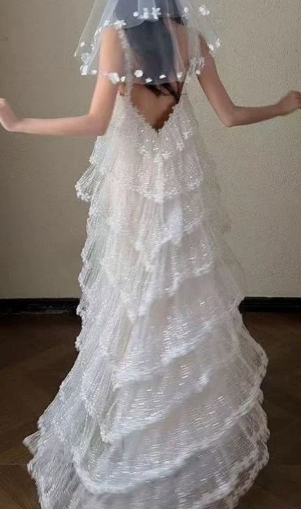 Kimia Ethereal Tiered Tulle Maxi Dress - Romantic Strappy Gown for Women