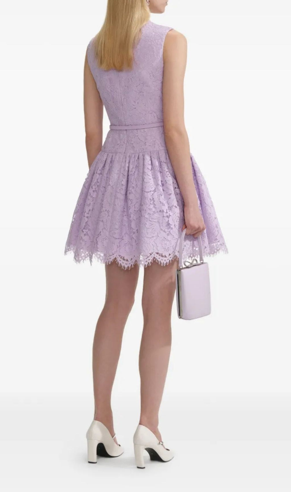 Katja Elegant Lavender Lace Mini Dress - Sleeveless Cocktail & Party Style