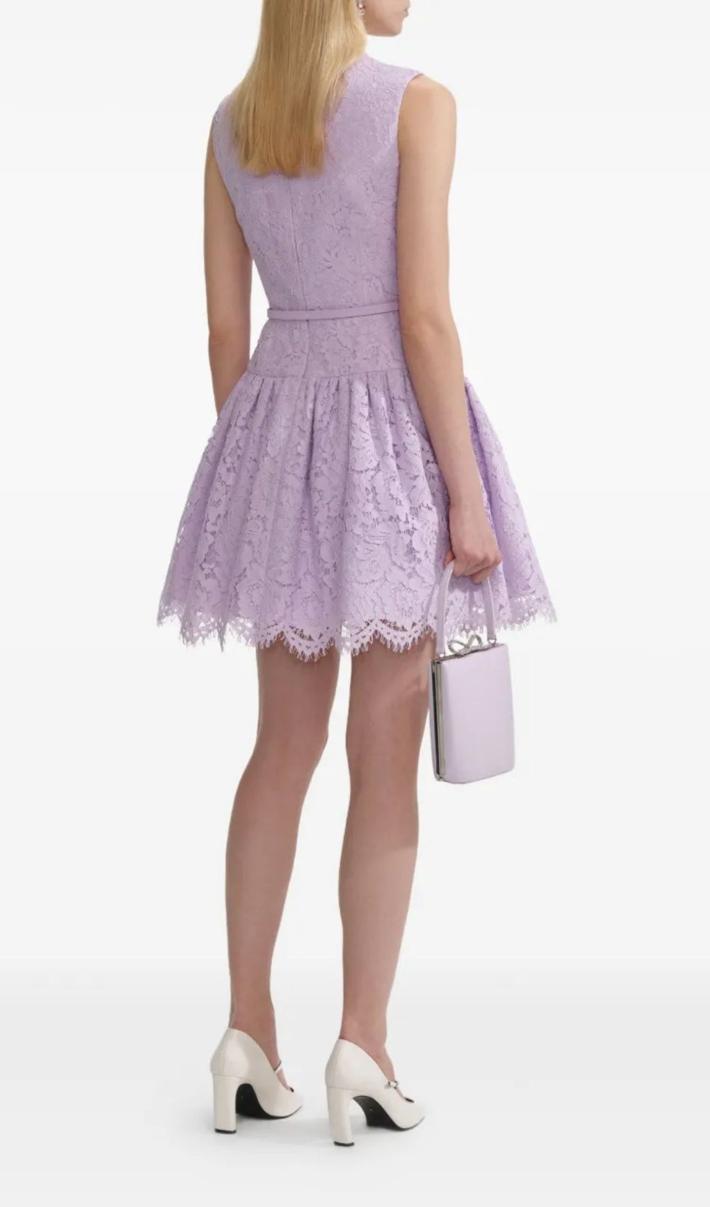 Katja Elegant Lavender Lace Mini Dress - Sleeveless Cocktail & Party Style