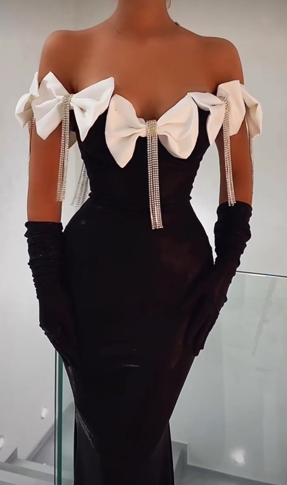 Aquanette Bow Tassel Maxi Dress