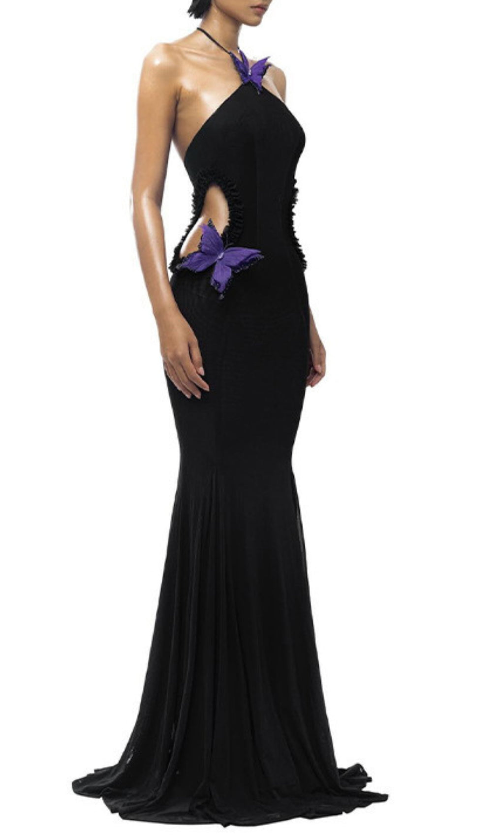 Carina Halter Butterfly Maxi Beach Dress