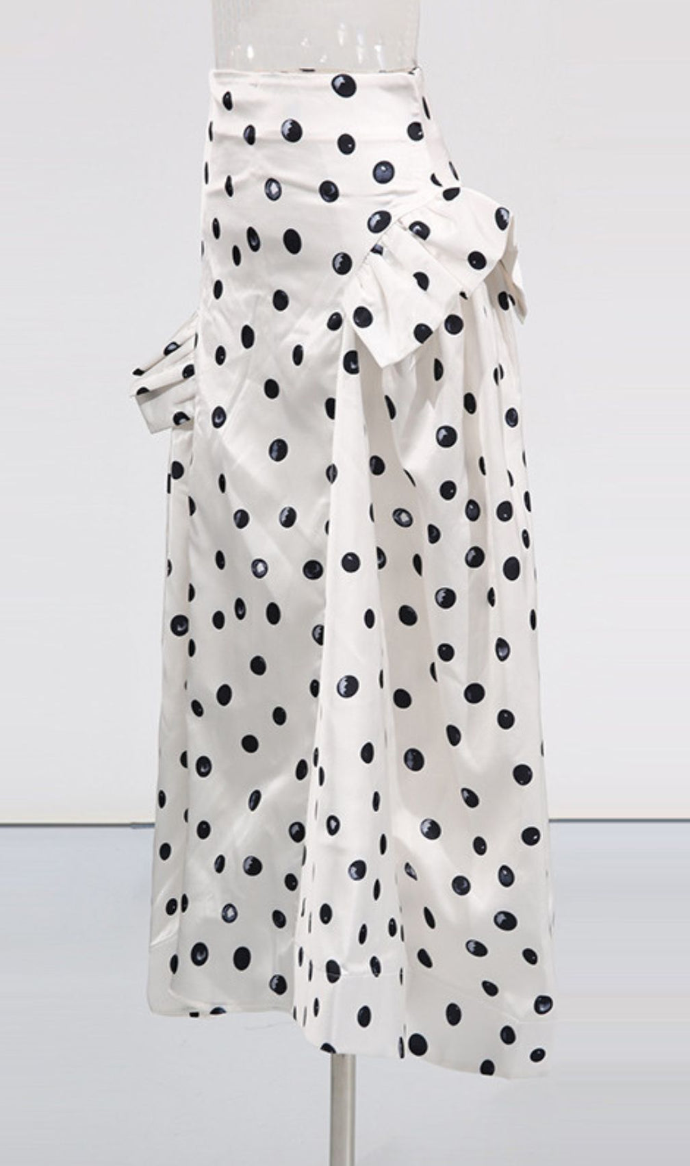 Iwan Chic Polka Dot Ruffle Midi Skirt - Women's Versatile Fashion