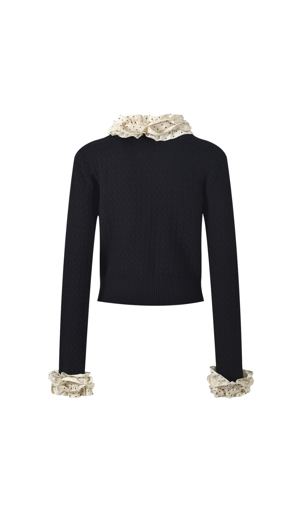 Helga Dot Knit Crop Top