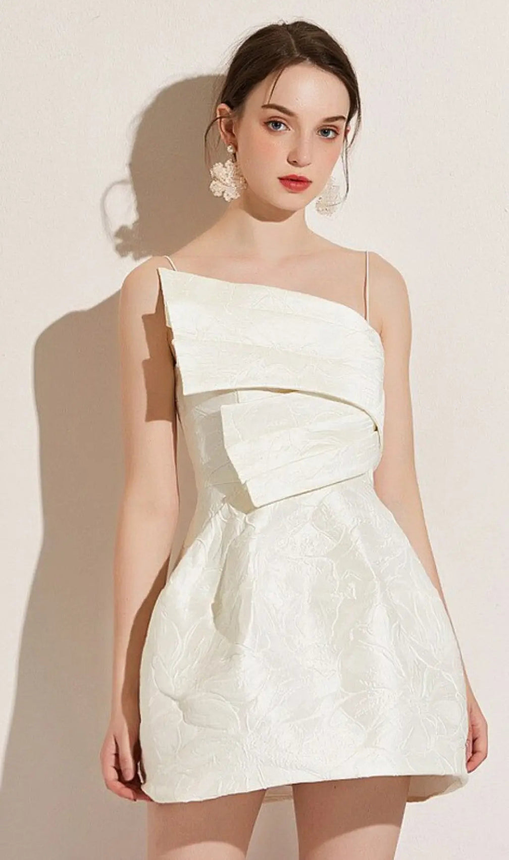 Aine White Strapy Mini Dress