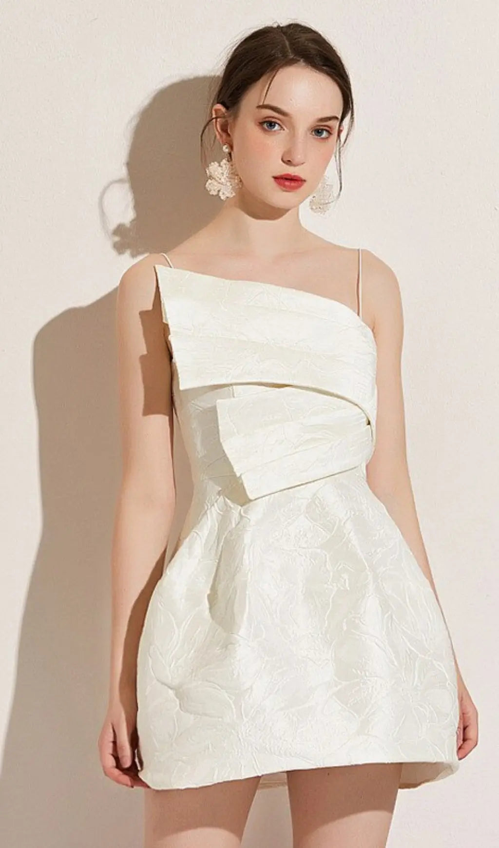 Aine White Strapy Mini Dress