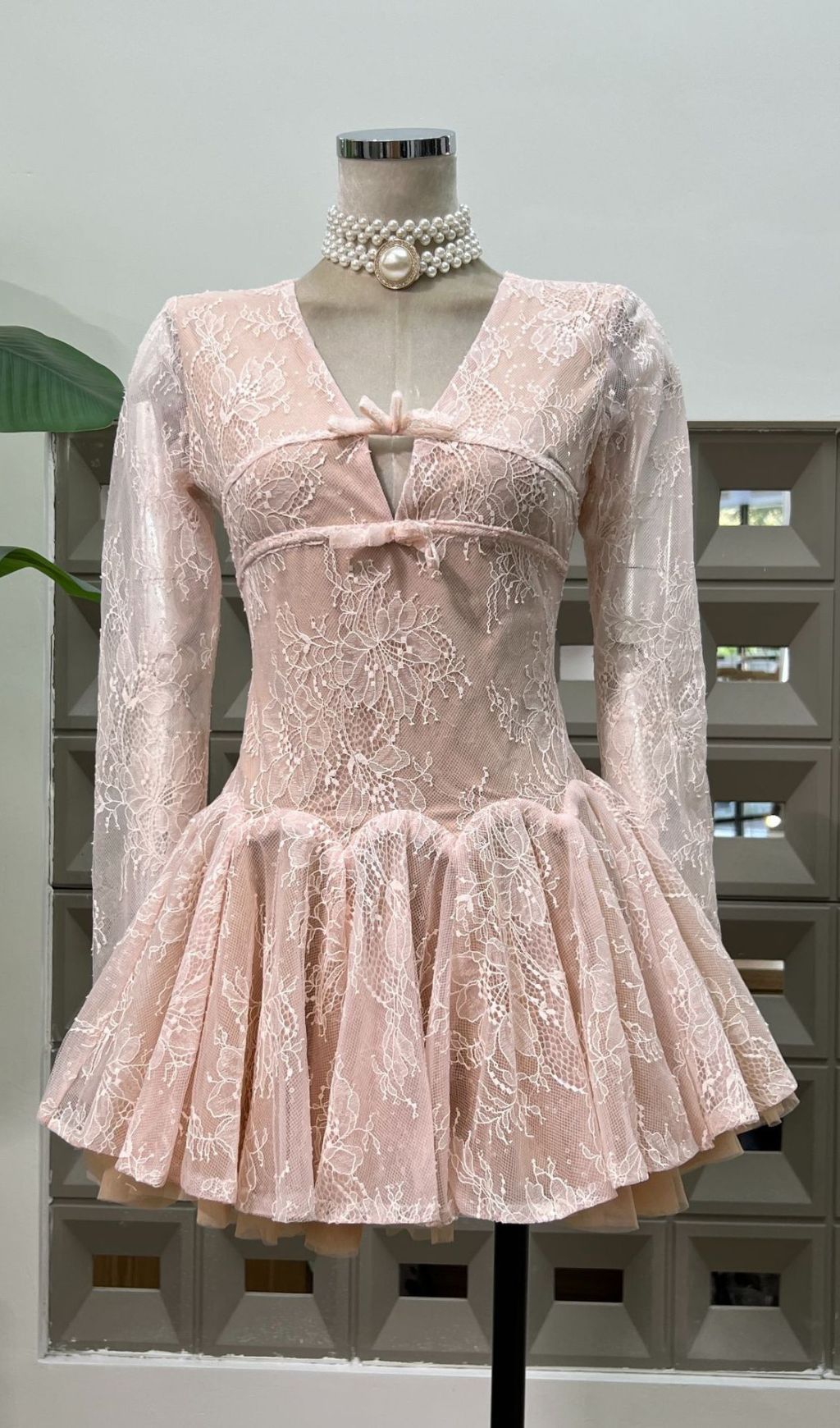 Itsuki Lace Long Sleeve Mini Dress