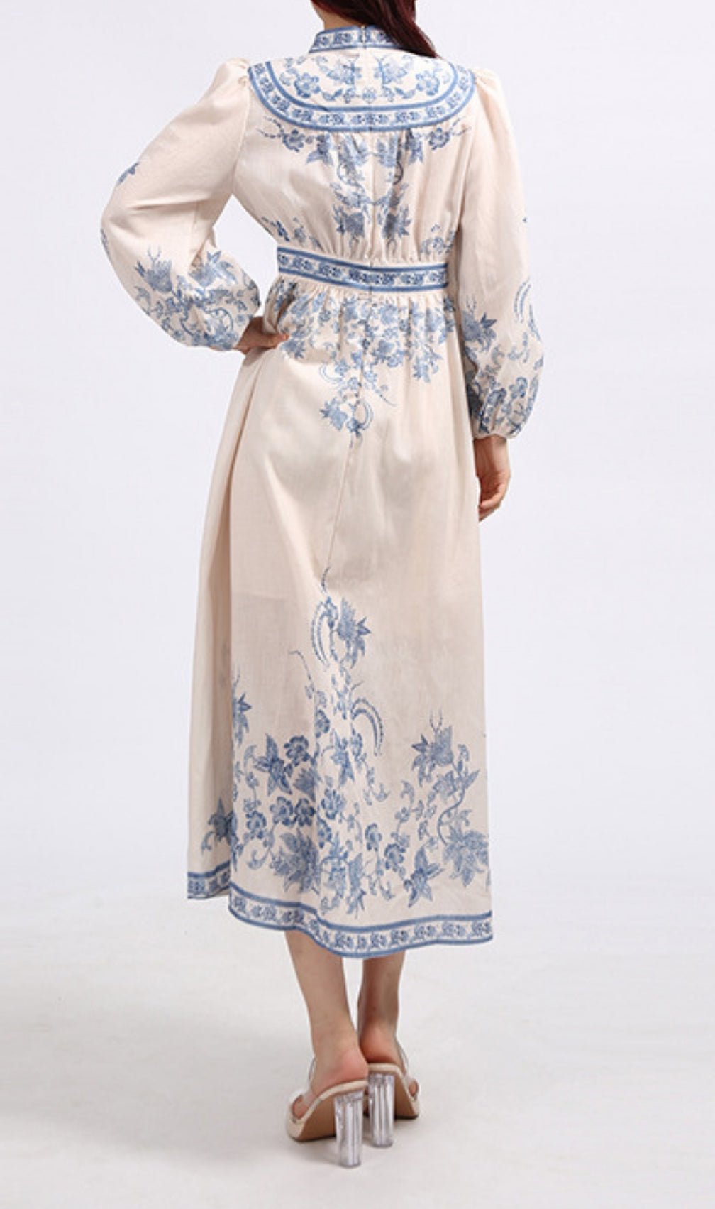 Emilee Printed Long Sleeve Midi Dress