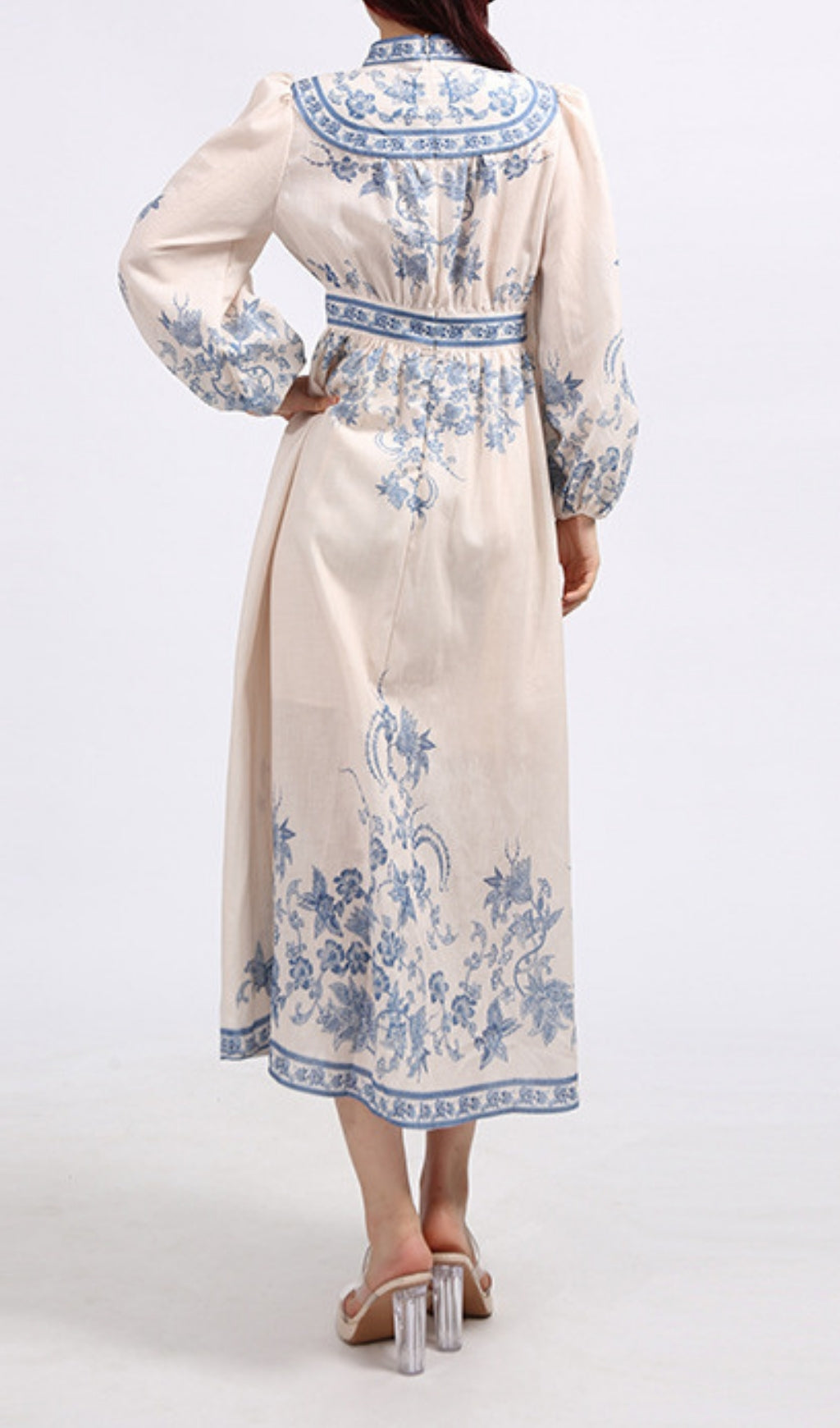 Emilee Printed Long Sleeve Midi Dress