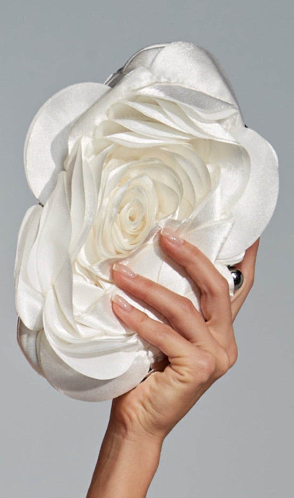 Flower Satin Clutch