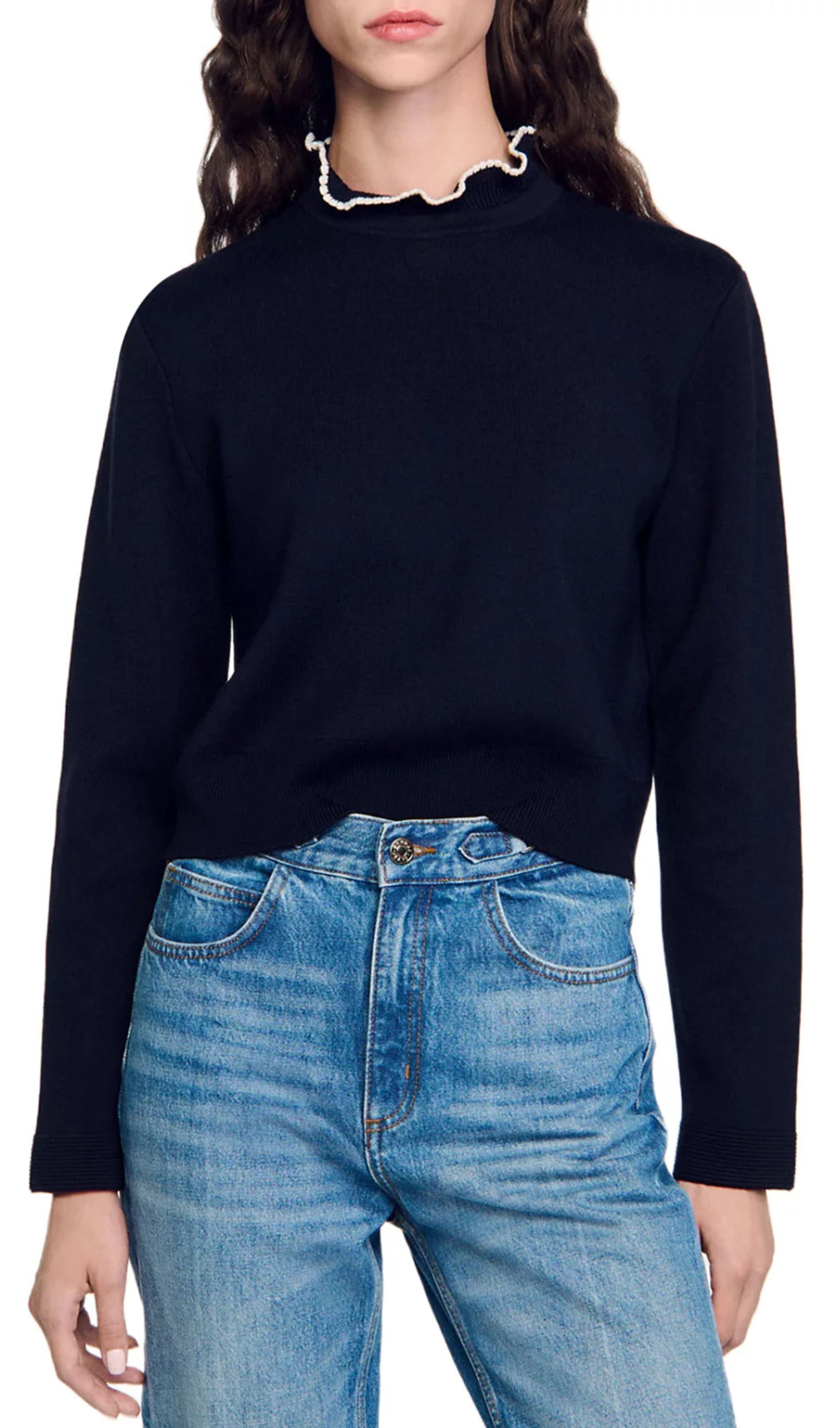 Francoise Ruffle Neck Sweater