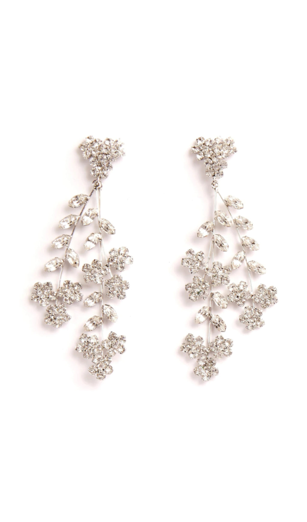 Floral Leaf Bridal Earrings