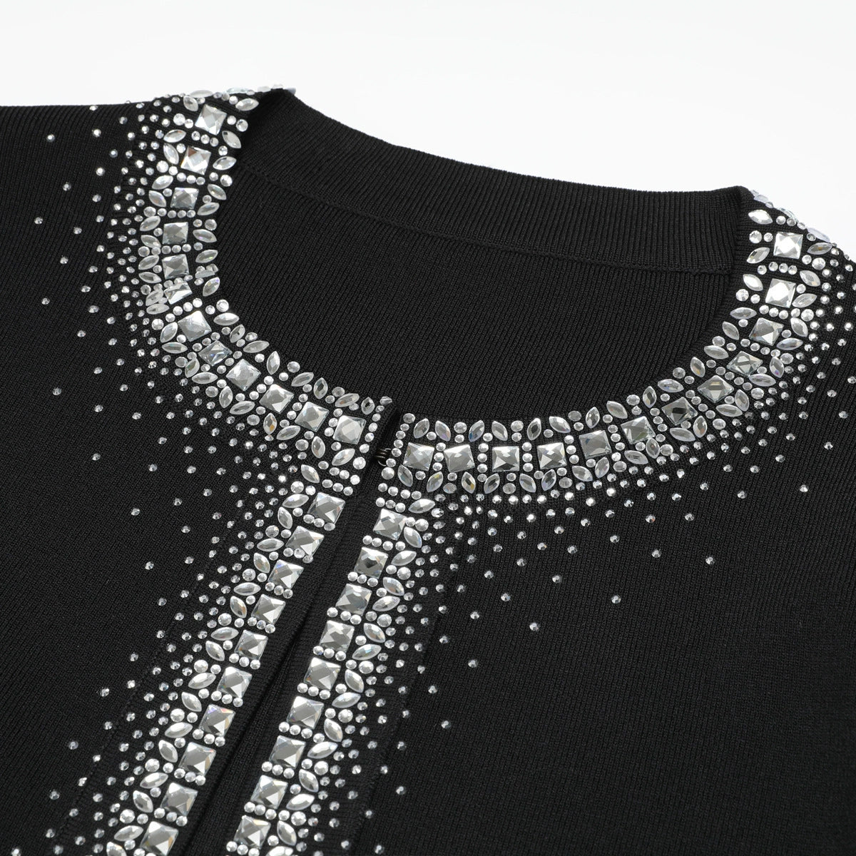 Kinsey Black Diamante Knit Cardigan & Midi Dress Set