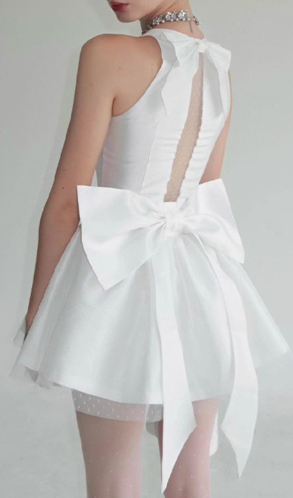 Helge Halter Bow Mini Dress