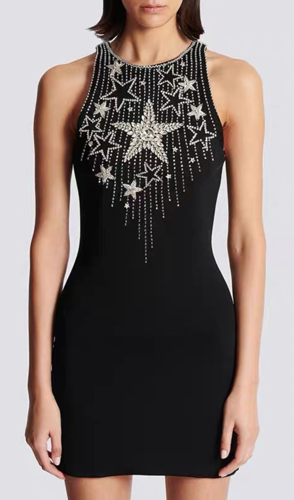 Abelia Stars Embroidered Mini Dress