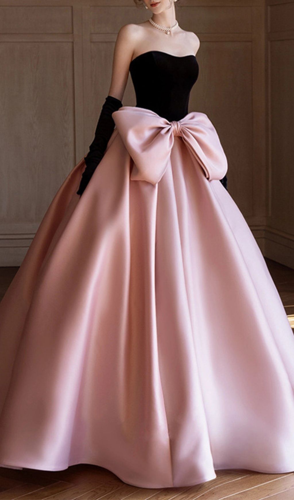 Karlee Strapless Statement Bow Maxi Gown - Elegant Evening Dress