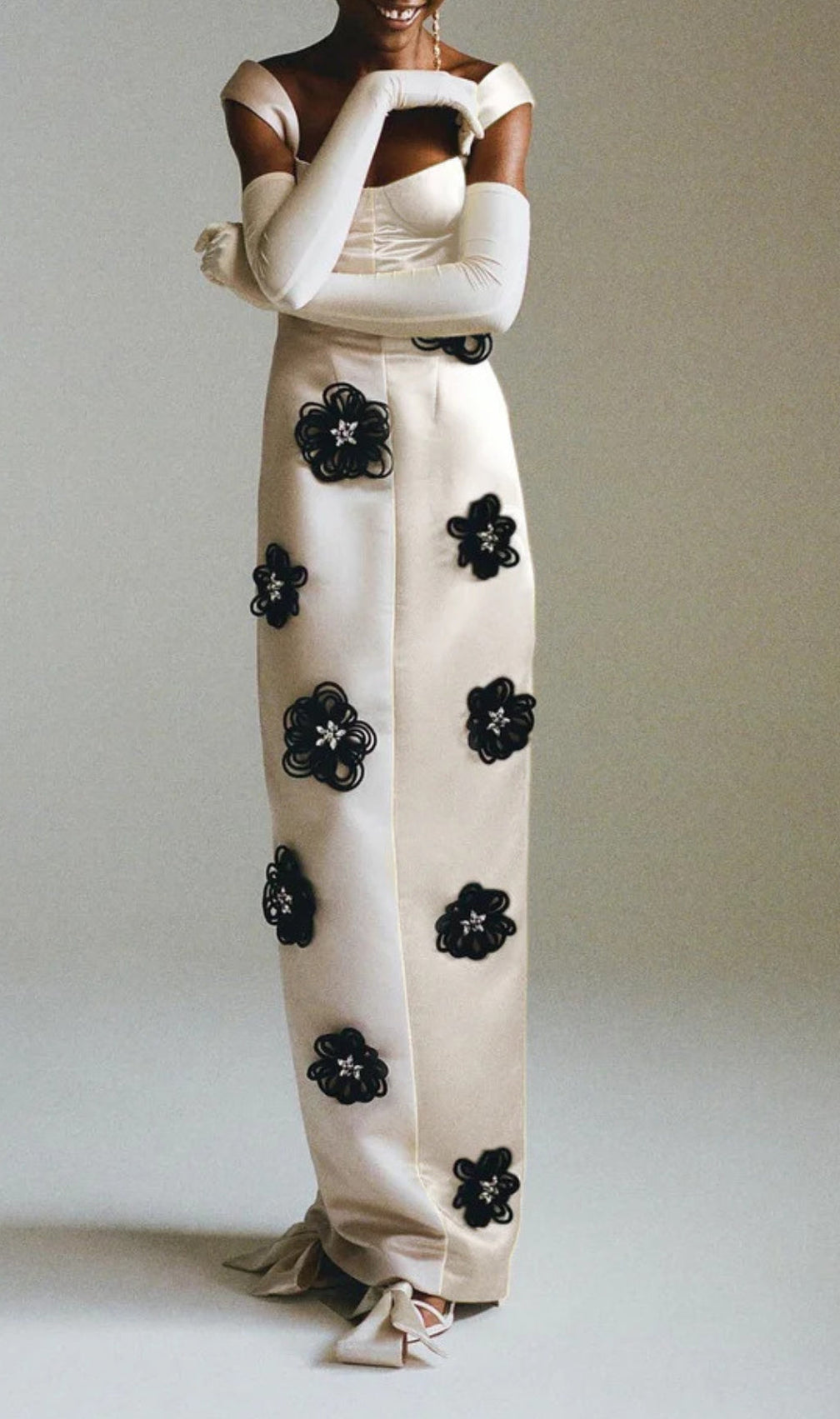 Arely Flower Maxi Bandage Dress