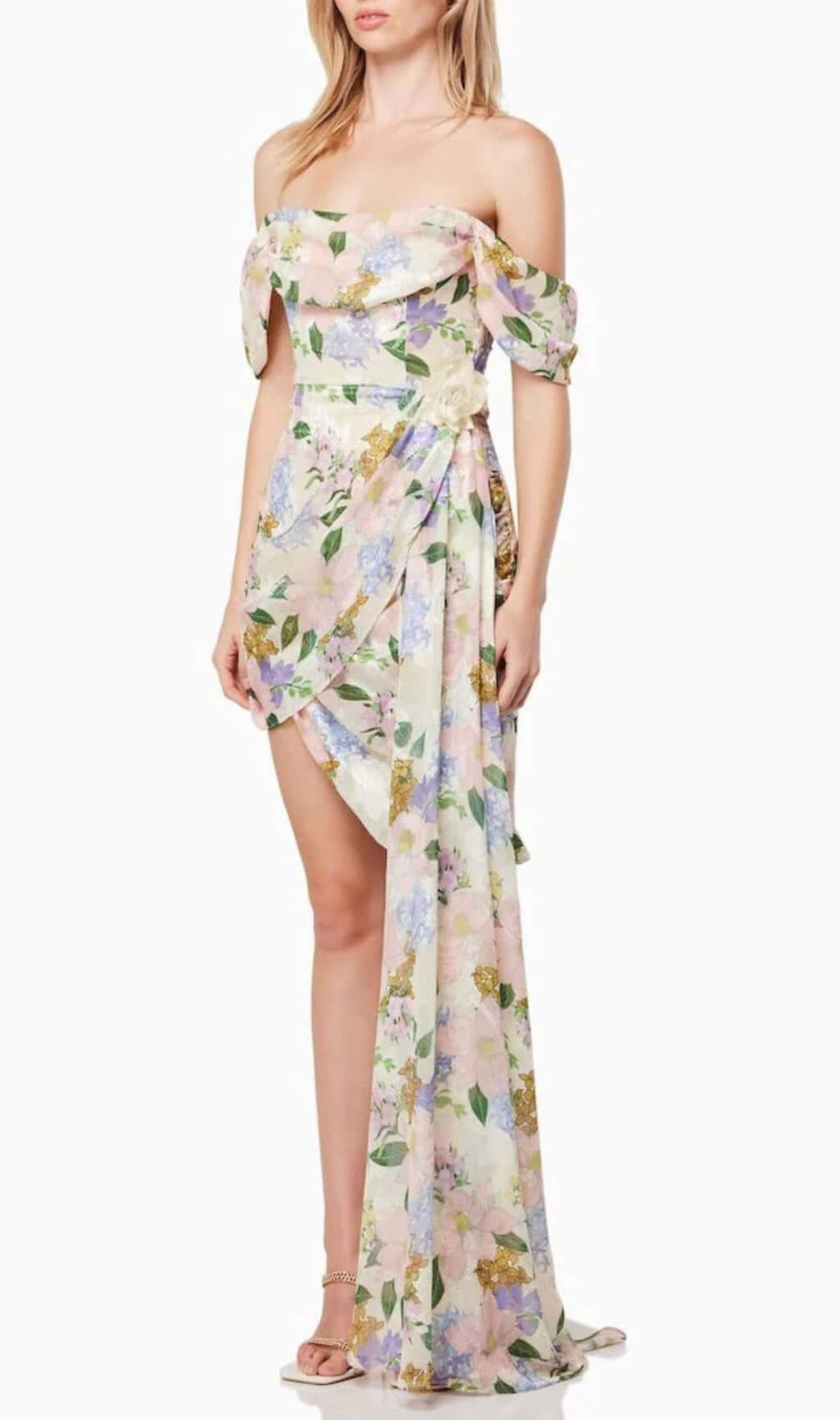 Aviya Floral Off Shoulder Strap Mini Dress