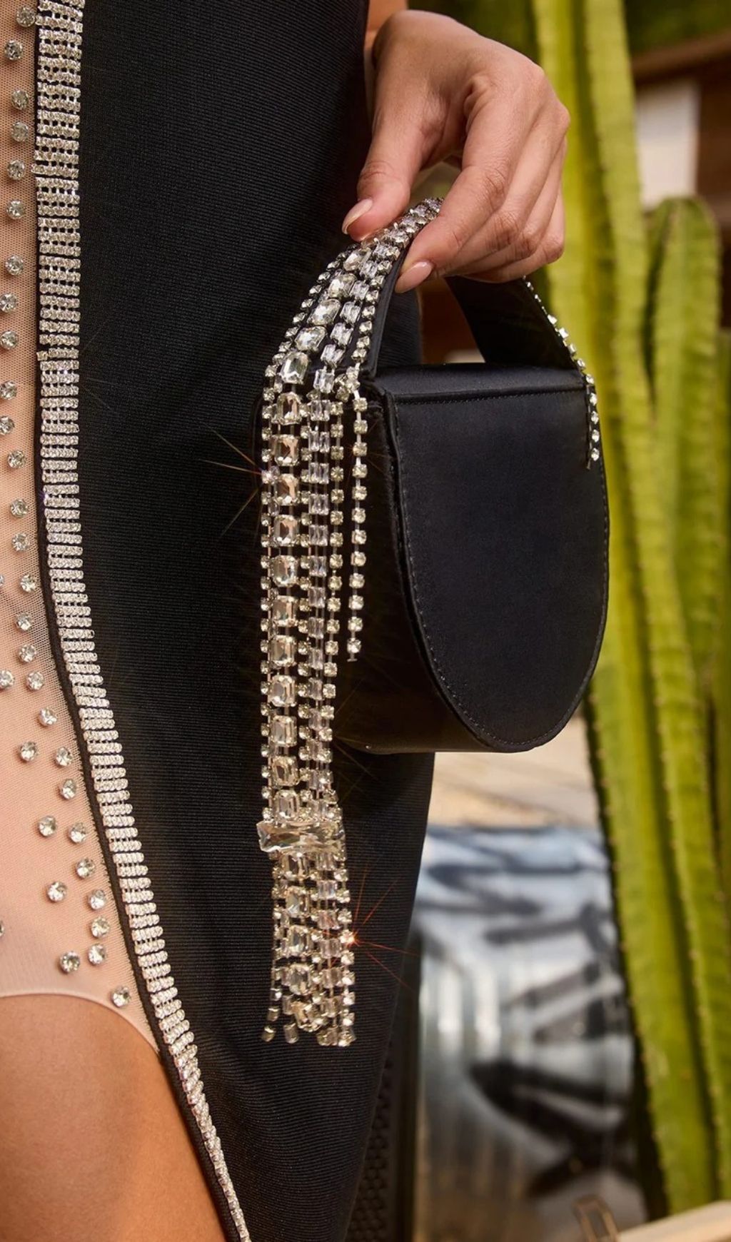 Yelmar Rhinestone Fringe Bag
