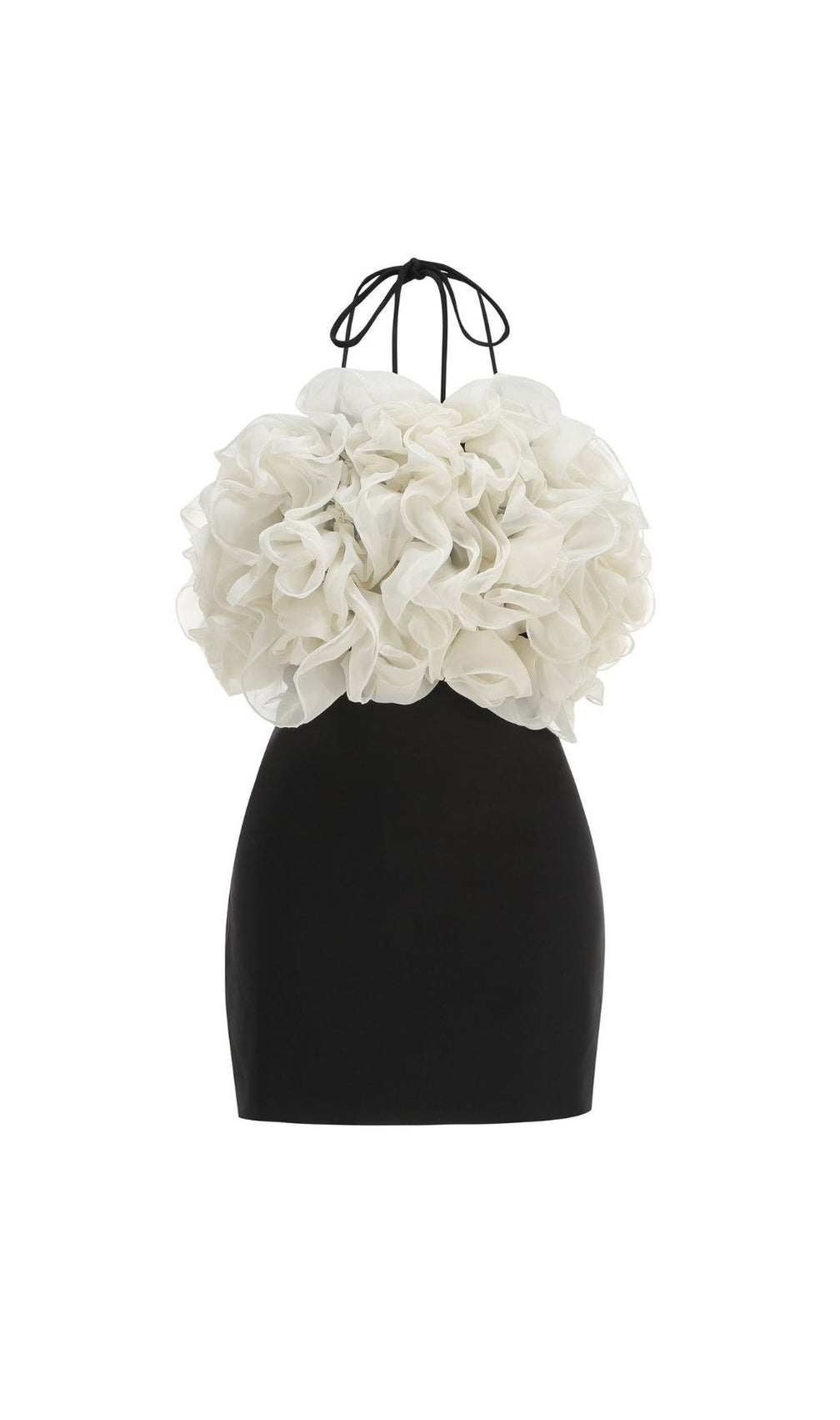 Jameela Black Halter Ruffle Mini Dress - Chic Cocktail & Party Attire