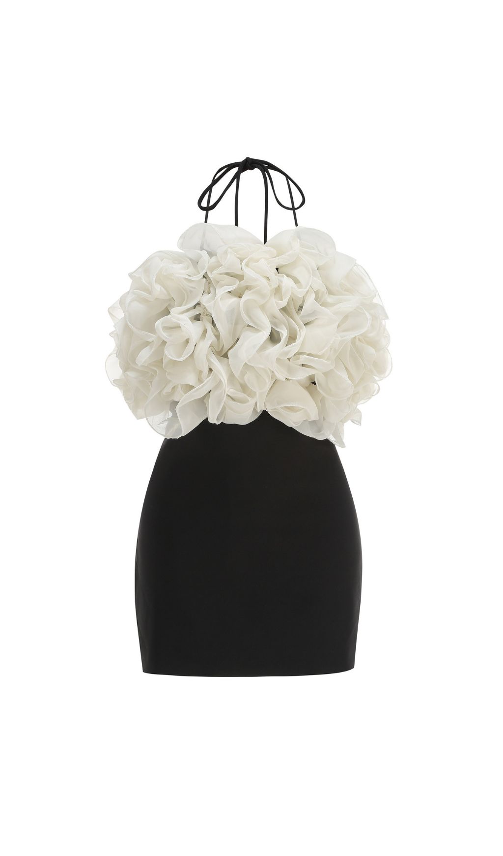 Jameela Black Halter Ruffle Mini Dress - Chic Cocktail & Party Attire