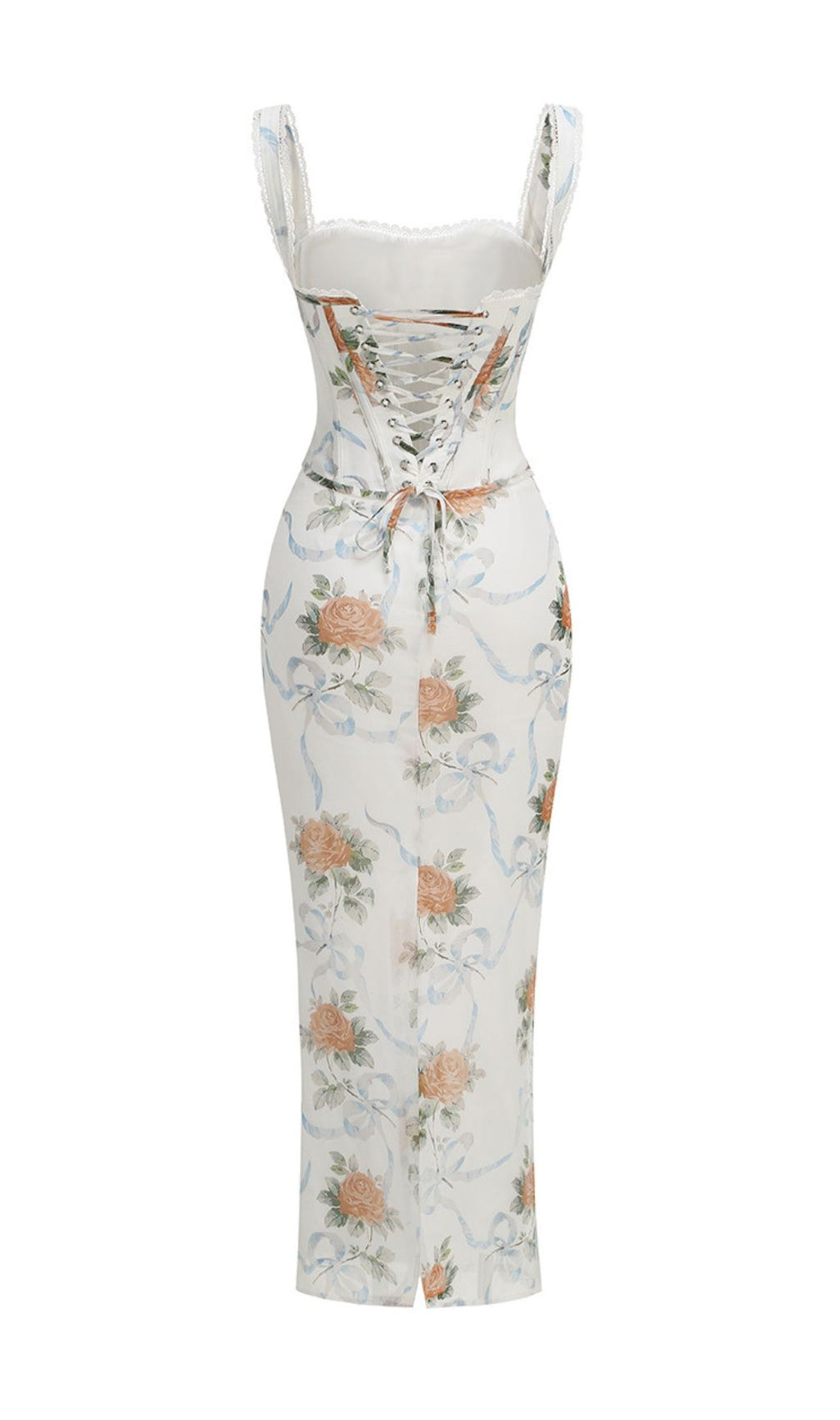 Isabeau Romantic Off-Shoulder Floral Corset Maxi Dress