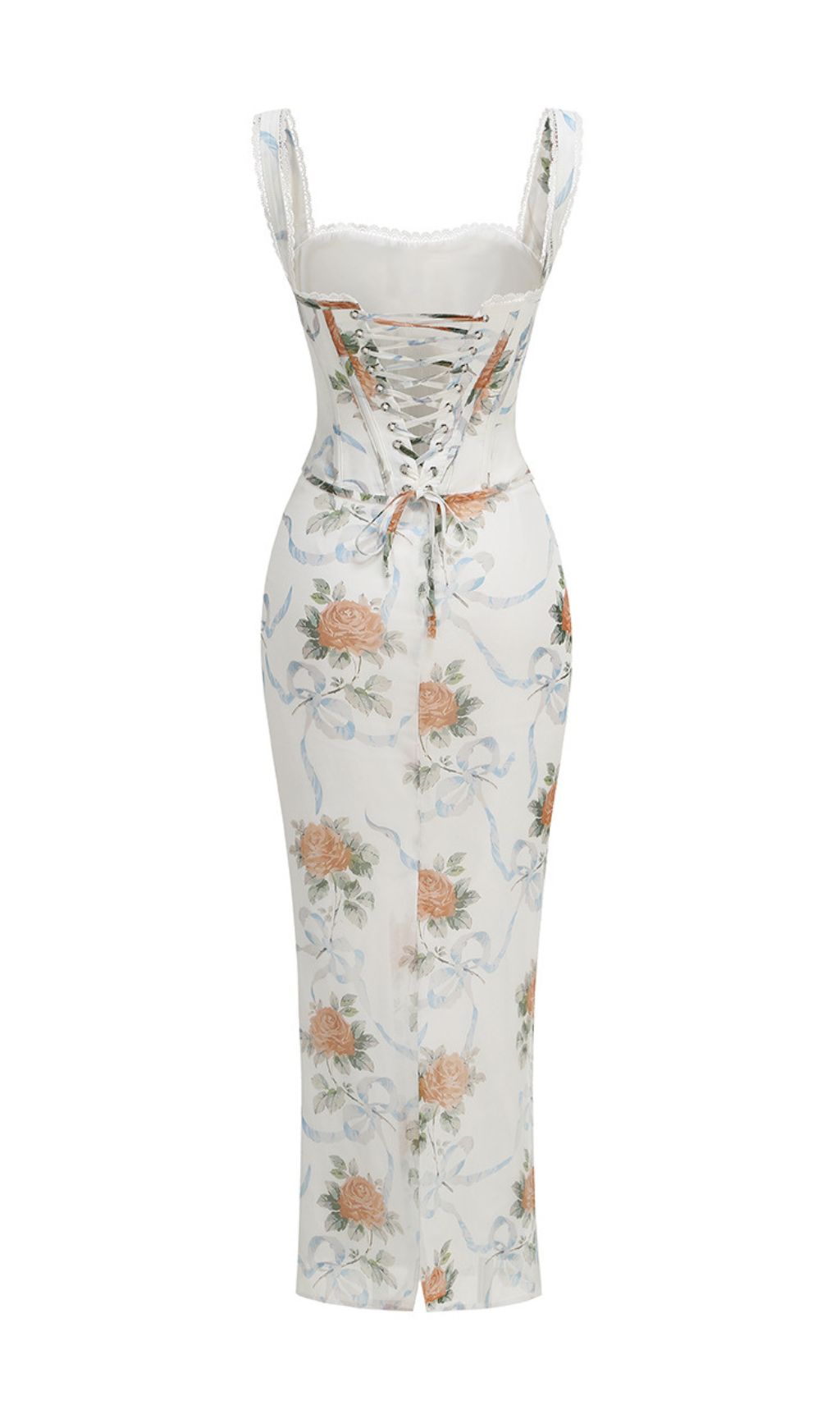 Isabeau Romantic Off-Shoulder Floral Corset Maxi Dress