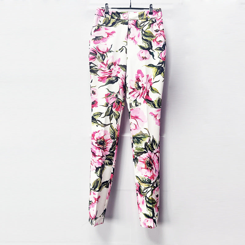 Gonzalo Flower Printed Blazer & Pants Set