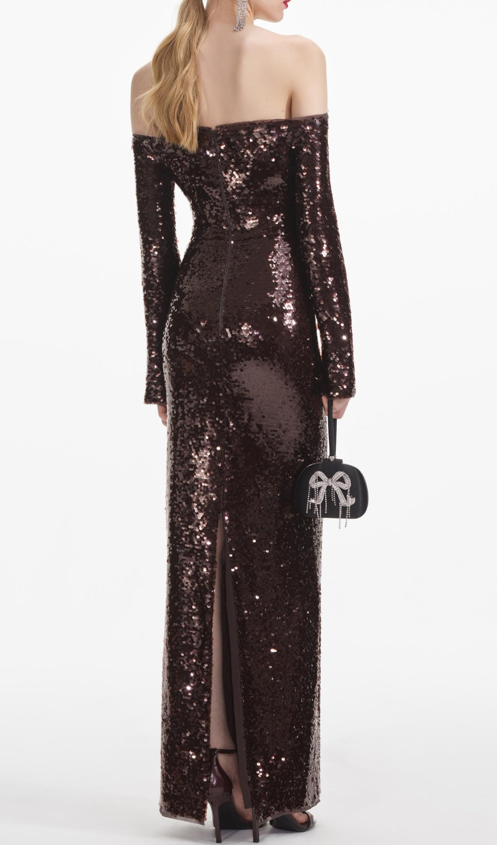 Cashlin Long Sleeve Sequin Maxi Dress