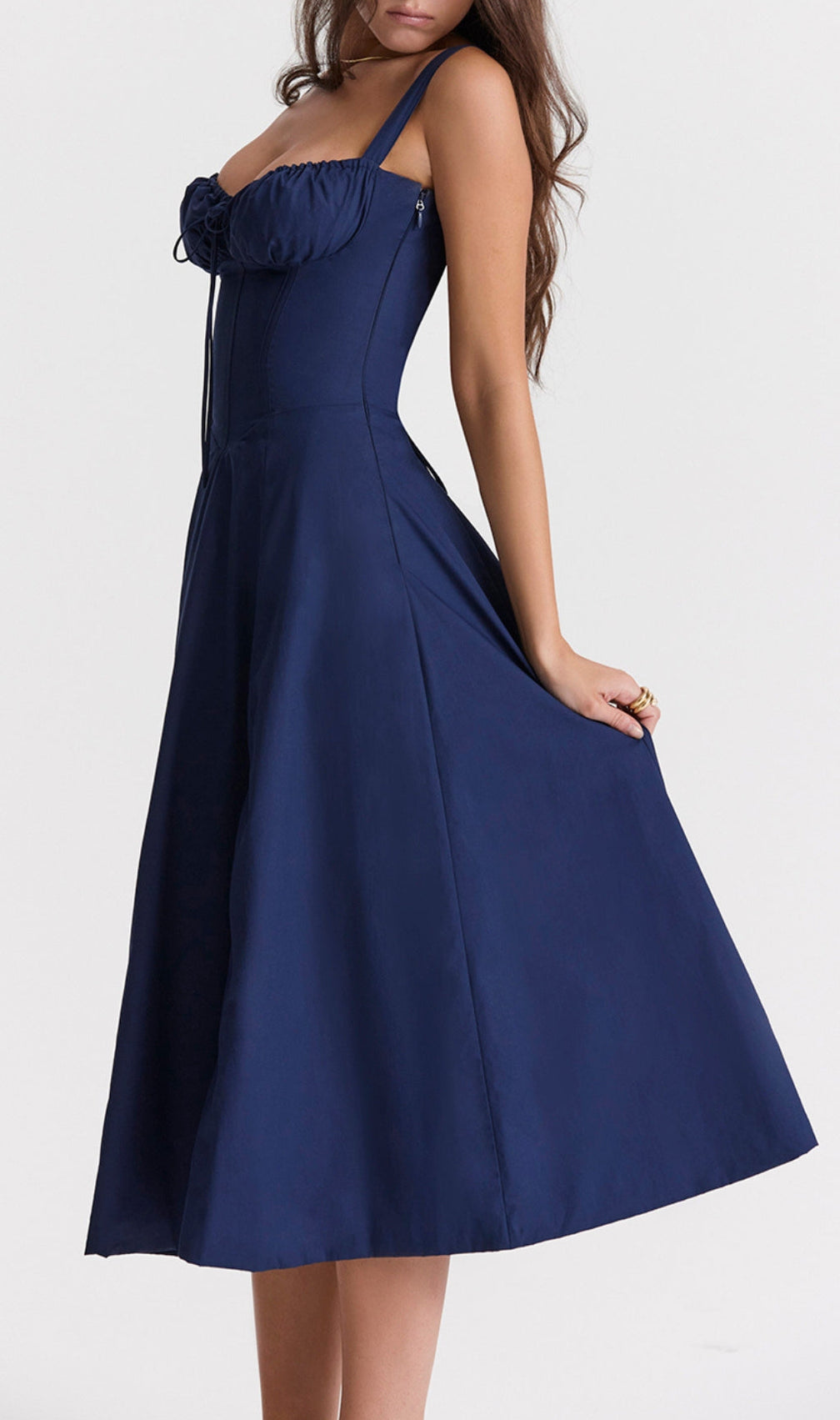 French Navy Bustier Sundress