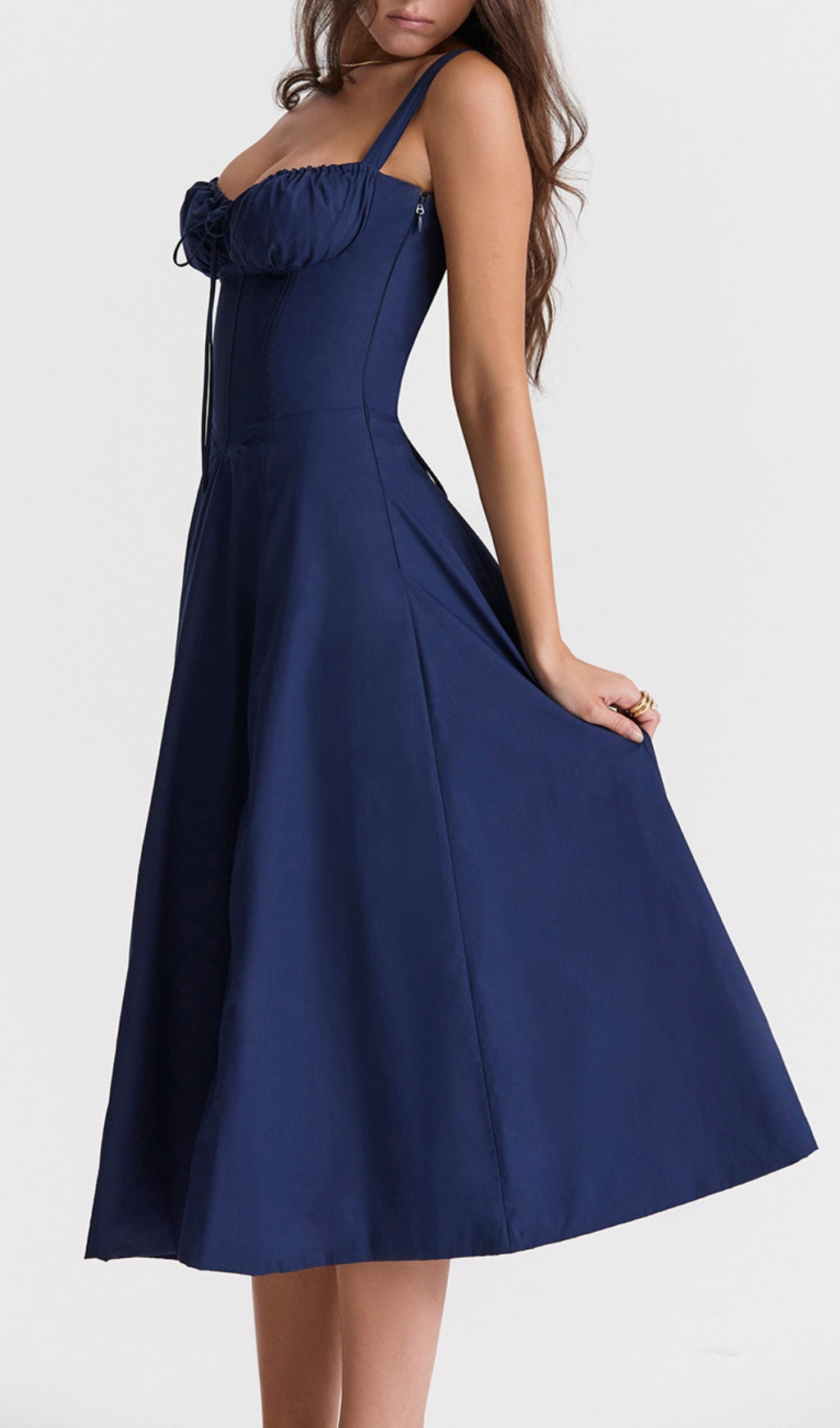 French Navy Bustier Sundress